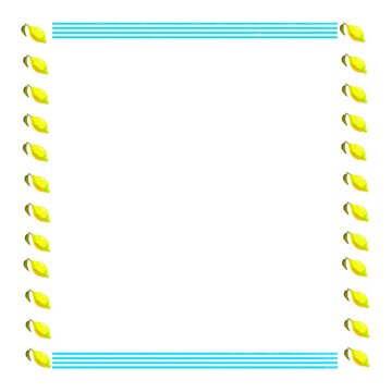 PTRN - Watercolor Lemon Frame Border