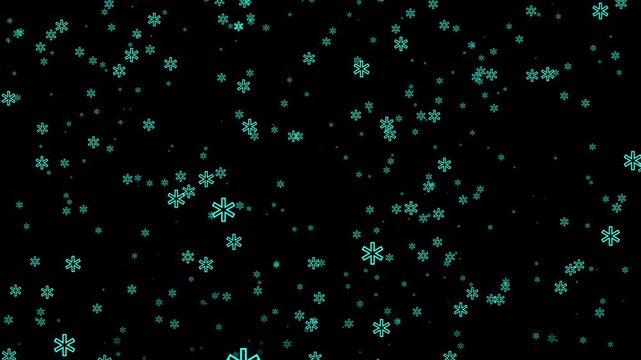 A shower of outline asterisks. Alpha Channel. Seamless loop motion graphics.