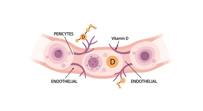 Vitamin D and Endothelial Cell Interaction with Pericytes in Blood Vessel Microcirculation
