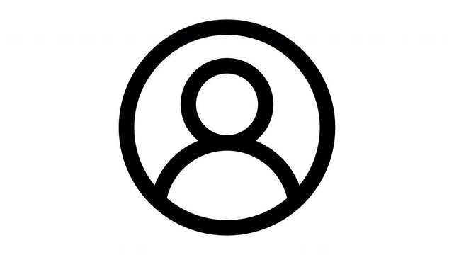 person animated Line Icons Premium 4K, Modern Minimal Outline Motion Graphics Collection