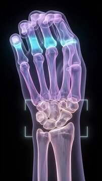 3d illustration of human hand anatomy highlighting the carpal bones