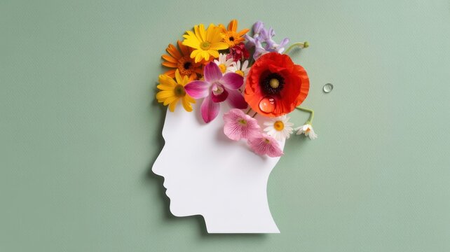 Creative Mind with Colorful Flowers