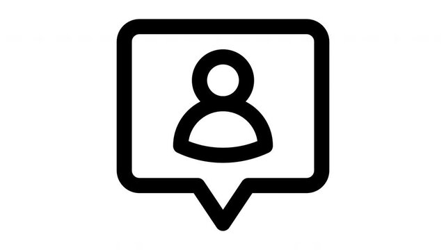 followers animated Line Icons Premium 4K, Modern Minimal Outline Motion Graphics Collection