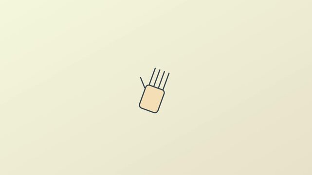 Minimalist animated hand waving gesture motion for digital interface animation 4k wave