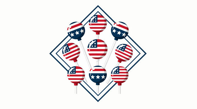 American balloons in diamond shape