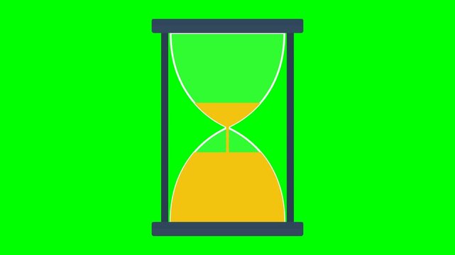 Timer clock motion on green screen location sal sand time animation