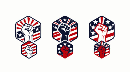 Fototapeta premium American Fist Symbol: Unity, Power, and Freedom - Vector Illustration