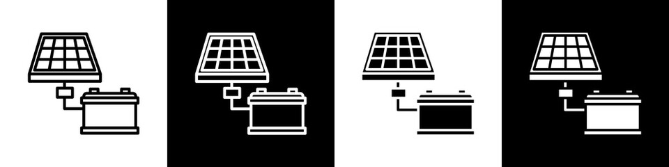 Battery black and white icon design concept © okta