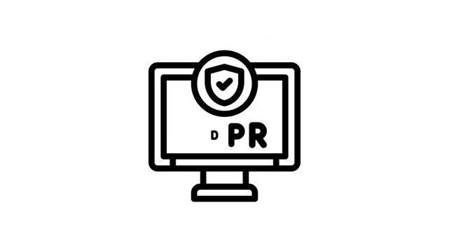 gdpr minimalist stroke animation