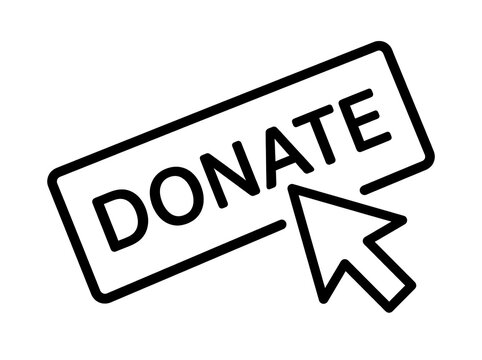 Donate button with mouse cursor click