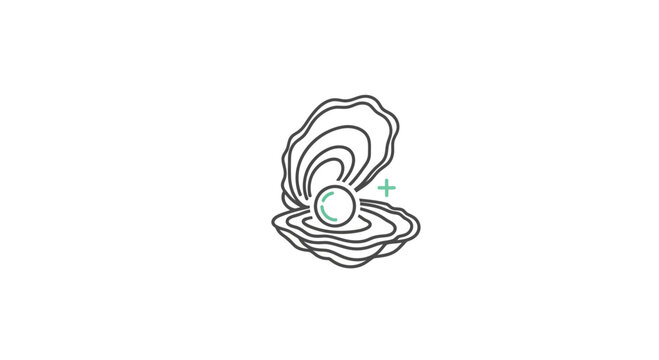 Minimalist Pearl Shell Icon, Perfect for Branding and Various Design Applications
