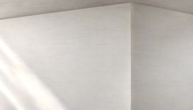 Minimal White Concrete Corner Wall Background