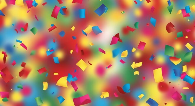 Colorful Confetti Explosion Background, Festive Celebration and Party Abstract