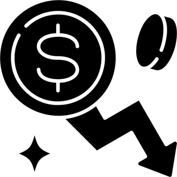 Glyph Solid Deflation Icon