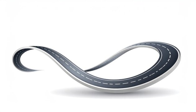 Infinity road symbol on a white background.