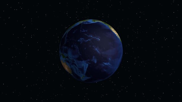 Earth Zoom Animation Focusing on Lucknow India with Population Data