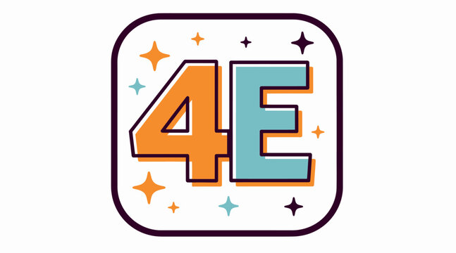 4e logo with stars