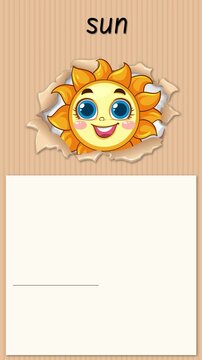 Educational Alphabet Animation Teaching the Letter S with a Cartoon Sun