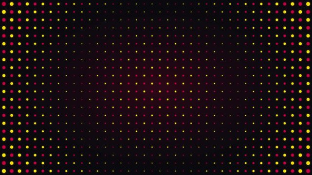 Abstract red and yellow polka dot pattern motion animation 4k background, loop