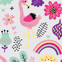 flamingo and flower.eps © asrokim