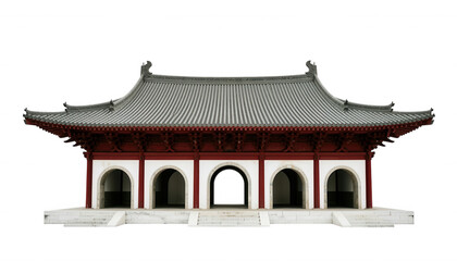 Obraz premium Traditional Chinese Temple Building Isolated