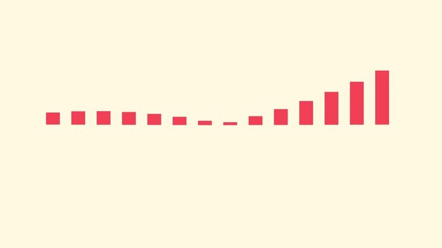 Animated bar chart growth and fluctuation data visualization for business analytics and financial performance reports animation 4k