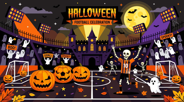 Halloween soccer player skeleton costume.