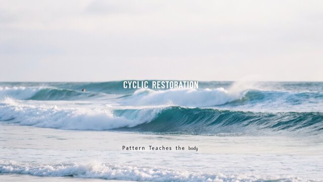 Serene Ocean Waves with Calm Horizon and Gentle Sky for Cyclic Restoration and Natural Relaxation in Coastal Environment