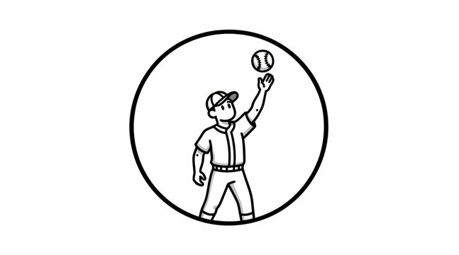 Baseball player throwing ball