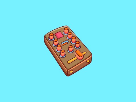 Equalizer Control 2 Cartoon Vector Icon Illustration