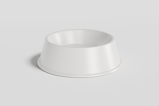 Pet Bowl Mockup Template Isolated for Product Branding