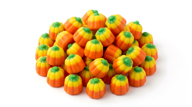 halloween candy corn pumpkin shaped sweets orange yellow and green festive treats