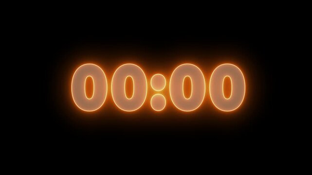 10 Seconds Modern Animated Countdown Timer from Ten to zero on Green Screen Background.