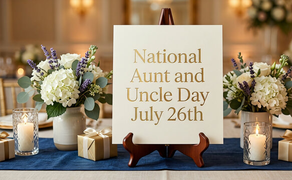 National Aunt and Uncle Day July 26th Place Setting