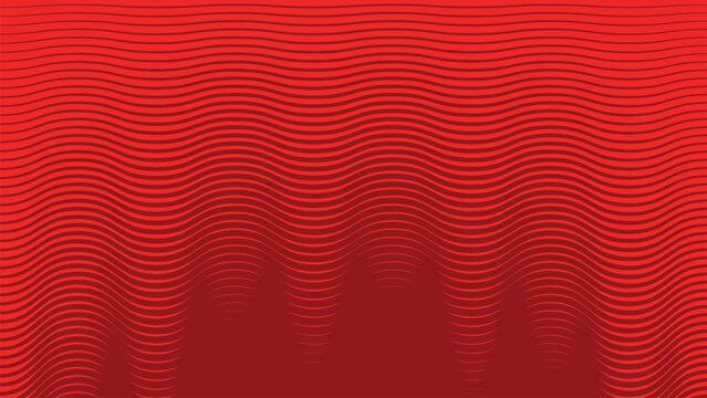 Wavy red background with layered ripple texture desktop wallpaper vector