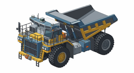 Heavy duty mining dump truck for industrial use. © Buka