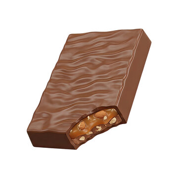 Chocolate bar with almonds and caramel