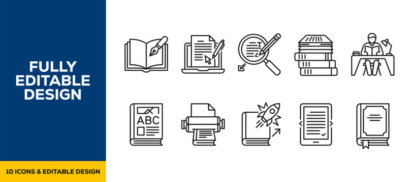 digital printing document management office file storage and paper archive database icons flat vector illustration icon bundle set high resolution
