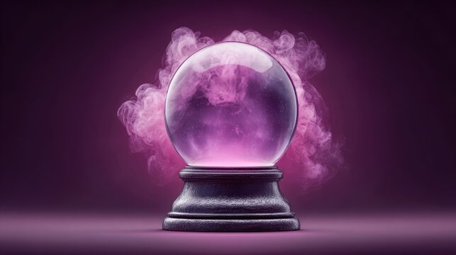 Enigmatic crystal ball displaying a glimpse into the unknown
