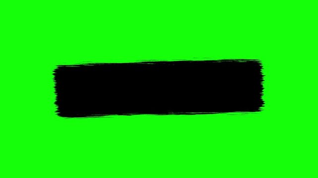 4K black paint brush stroke abstract grunge texture green screen background minimalist artistic hand drawn for creative overlays and design projects.