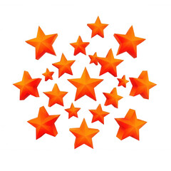 Obraz premium Orange Star Cluster Transparent Background