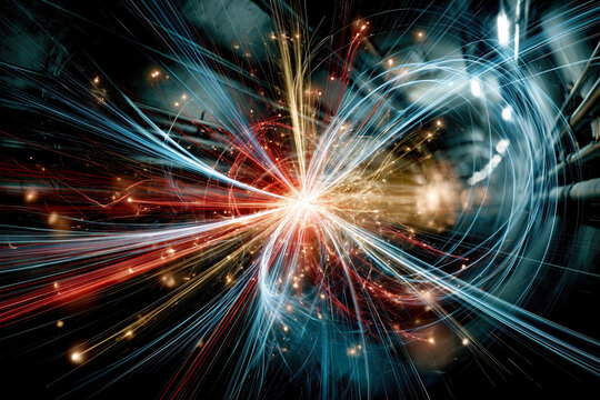 High-Energy Particle Collision Event Visualization &ndash; AI Generative