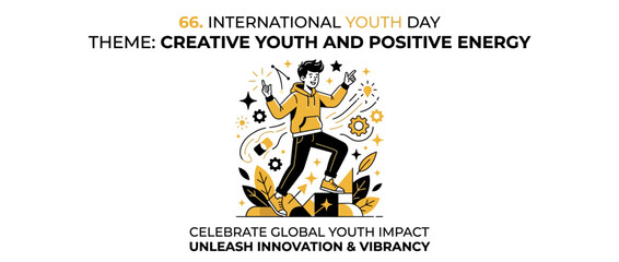 Fototapeta premium Creative Youth, Positive Energy, International Youth Day Celebration