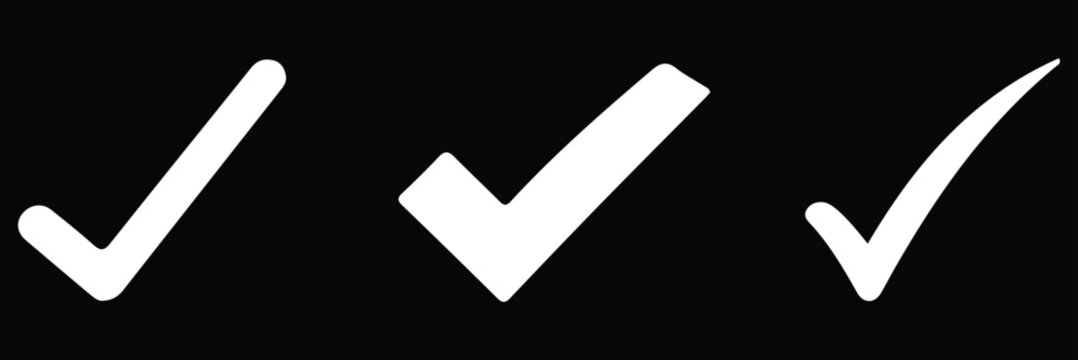 Double check icon tick symbol confirmation, approval, success icons. Check mark icon. Single and double ticks. Confirmation and read message status symbol. Used in chat, tasks, and notifications sign.