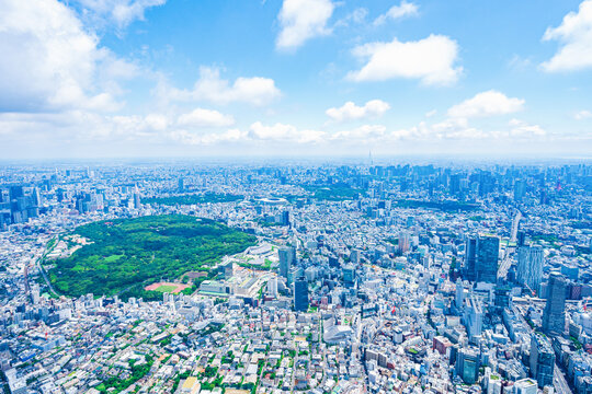 渋谷・青山・六本木・空撮写真