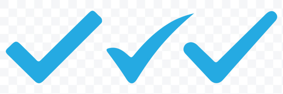 Double check icon tick symbol confirmation, approval, success icons. Check mark icon. Single and double ticks. Confirmation and read message status symbol. Used in chat, tasks, and notifications sign.