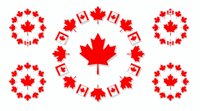 Canada flag maple leaf symbol