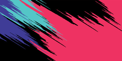 neon background brush game blue pink purple banner abstract paint stain vintage modern car wrap sticker, vector. © nopi