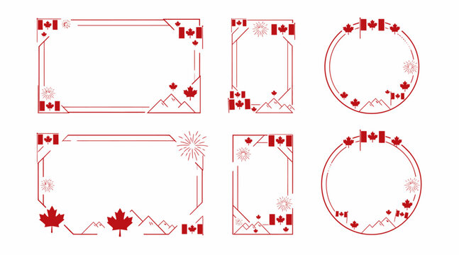 Canada Day borders and frames