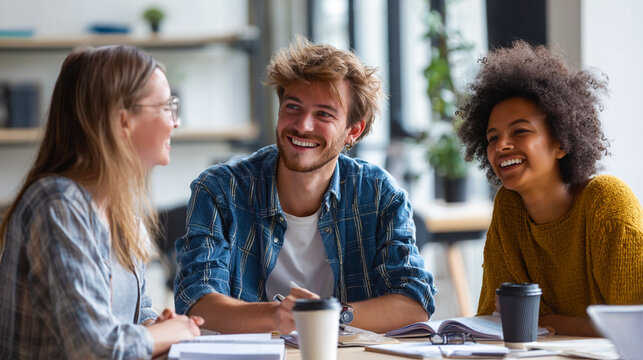 Small Team Meeting Around a Table